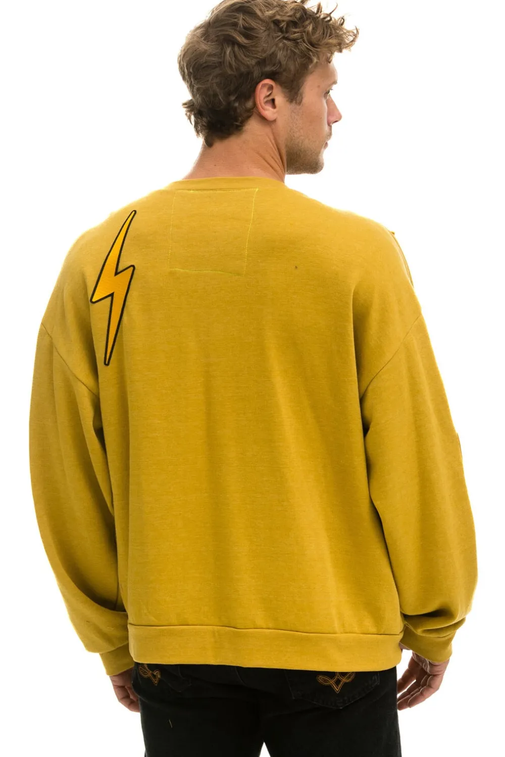 Sweatshirts | Sweatshirts | Aviator Nation VINTAGE PATCH RELAXED CREW SWEATSHIRT - KHAKI