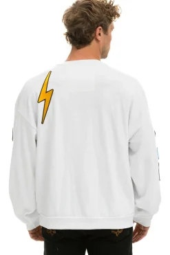 Sweatshirts | Sweatshirts | Aviator Nation VINTAGE PATCH RELAXED CREW SWEATSHIRT - WHITE