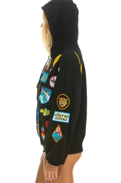 Hoodies | Hoodies | Aviator Nation VINTAGE PATCH RELAXED PULLOVER HOODIE- BLACK