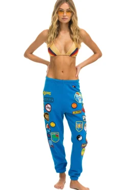 Sweatpants | Aviator Nation VINTAGE PATCH SWEATPANTS - OCEAN
