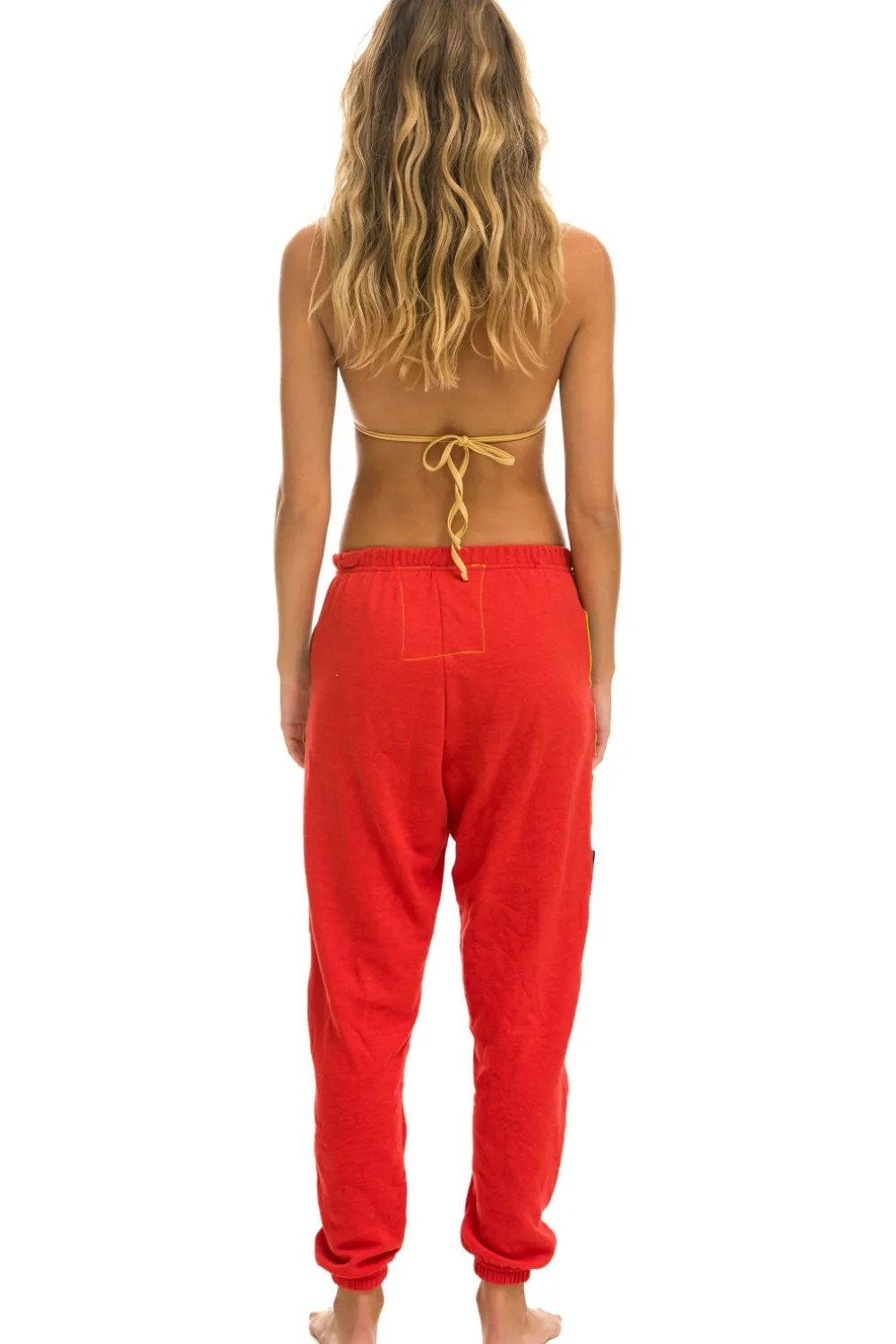 Sweatpants | Aviator Nation VINTAGE PATCH SWEATPANTS - RED