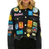 Denim | Denim | Aviator Nation VINTAGE PATCH UNISEX CROP DENIM JACKET - VINTAGE BLACK VINTAGEBLACK