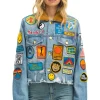 Denim | Denim | Aviator Nation VINTAGE PATCH UNISEX CROP DENIM JACKET - SUPER LIGHT SUPERLIGHT