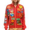 Hoodies | Hoodies | Aviator Nation VINTAGE PATCH ZIP HOODIE RELAXED - RED