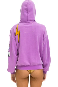 Hoodies | Hoodies | Aviator Nation VINTAGE PATCH ZIP HOODIE RELAXED - NEON PURPLE NEONPURPLE