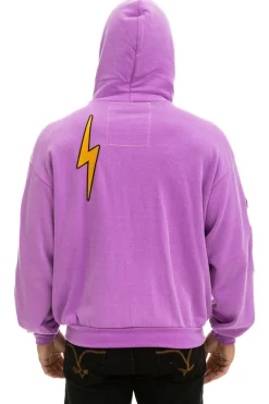 Hoodies | Hoodies | Aviator Nation VINTAGE PATCH ZIP HOODIE RELAXED - NEON PURPLE NEONPURPLE