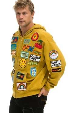 Hoodies | Hoodies | Aviator Nation VINTAGE PATCH ZIP HOODIE RELAXED - KHAKI