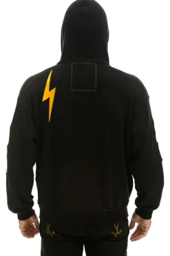 Hoodies | Hoodies | Aviator Nation VINTAGE PATCH ZIP HOODIE RELAXED - BLACK
