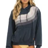 Hoodies | Hoodies | Aviator Nation WAVE STRIPE 4 PULLOVER HOODIE RELAXED - CHARCOAL // CHARCOAL CHARCOAL//CHARCOAL