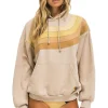Hoodies | Hoodies | Aviator Nation WAVE STRIPE 4 PULLOVER HOODIE RELAXED - SAND // SAND SAND//SAND