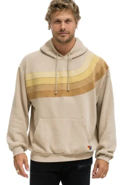 Hoodies | Hoodies | Aviator Nation WAVE STRIPE 4 PULLOVER HOODIE RELAXED - SAND // SAND SAND//SAND
