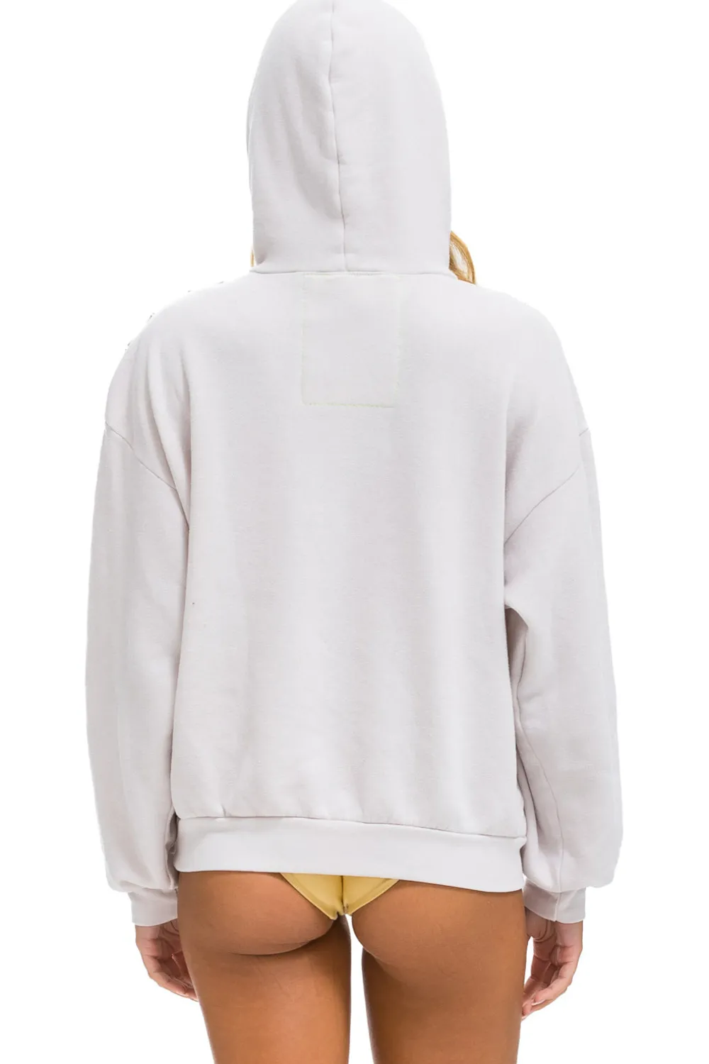 Hoodies | Hoodies | Aviator Nation WAVE STRIPE 4 PULLOVER HOODIE RELAXED - DOVE // CHARCOAL DOVE//CHARCOAL