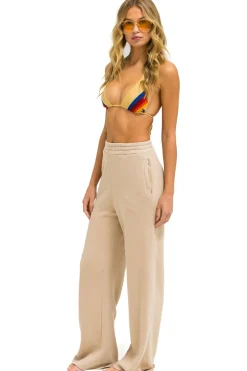 Sweatpants | Aviator Nation WIDE LEG POCKET SWEATPANTS - SAND