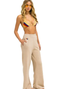 Sweatpants | Aviator Nation WIDE LEG POCKET SWEATPANTS - SAND