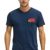 Tees | Collab Merchandise | Aviator Nation WINDY CITY SMOKEOUT 2024 CREW TEE SHIRT - NAVY