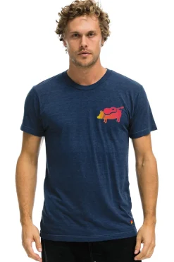 Tees | Collab Merchandise | Aviator Nation WINDY CITY SMOKEOUT 2024 CREW TEE SHIRT - NAVY