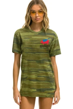 Tees | Collab Merchandise | Aviator Nation WINDY CITY SMOKEOUT 2024 CREW TEE SHIRT - CAMO