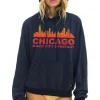Hoodies | Collab Merchandise | Aviator Nation WINDY CITY SMOKEOUT 2024 PULLOVER HOODIE RELAXED - NAVY