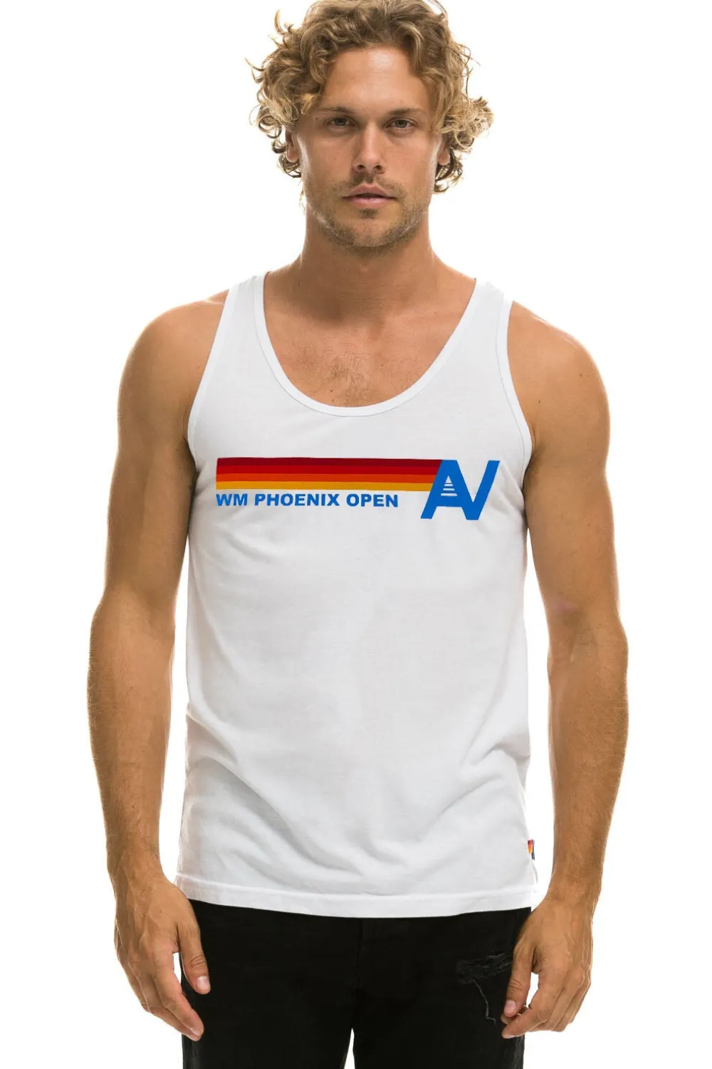 Collab Merchandise | Collab Merchandise | Aviator Nation WM PHOENIX OPEN 2023 UNISEX TANK TOP - WHITE