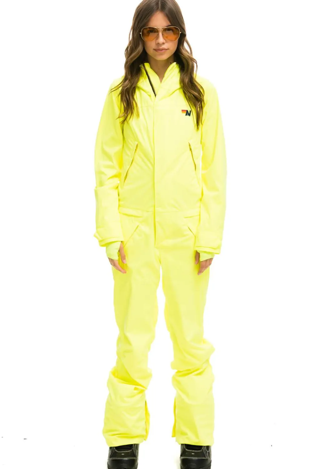 Powder Suits | Aviator Nation WOMEN'S 3 LAYER BOLT POWDER SUIT - NEON YELLOW NEONYELLOW