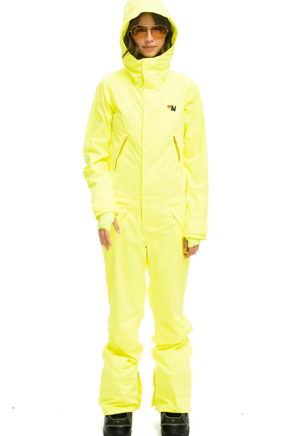Powder Suits | Aviator Nation WOMEN'S 3 LAYER BOLT POWDER SUIT - NEON YELLOW NEONYELLOW