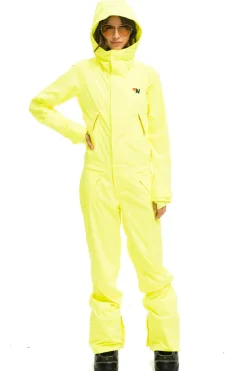 Powder Suits | Aviator Nation WOMEN'S 3 LAYER BOLT POWDER SUIT - NEON YELLOW NEONYELLOW