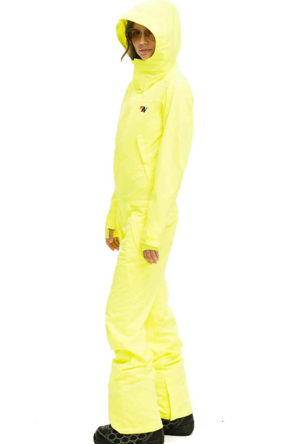 Powder Suits | Aviator Nation WOMEN'S 3 LAYER BOLT POWDER SUIT - NEON YELLOW NEONYELLOW