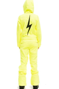 Powder Suits | Aviator Nation WOMEN'S 3 LAYER BOLT POWDER SUIT - NEON YELLOW NEONYELLOW