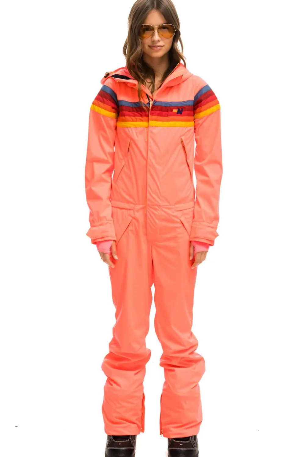 Powder Suits | Aviator Nation WOMEN'S 3 LAYER POWDER SUIT - NEON FLAMINGO NEONFLAMINGO