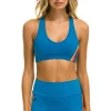 Activewear | Activewear | Aviator Nation WOMEN'S 5 STRIPE V-CUT SPORTS BRA - CARRIBEAN