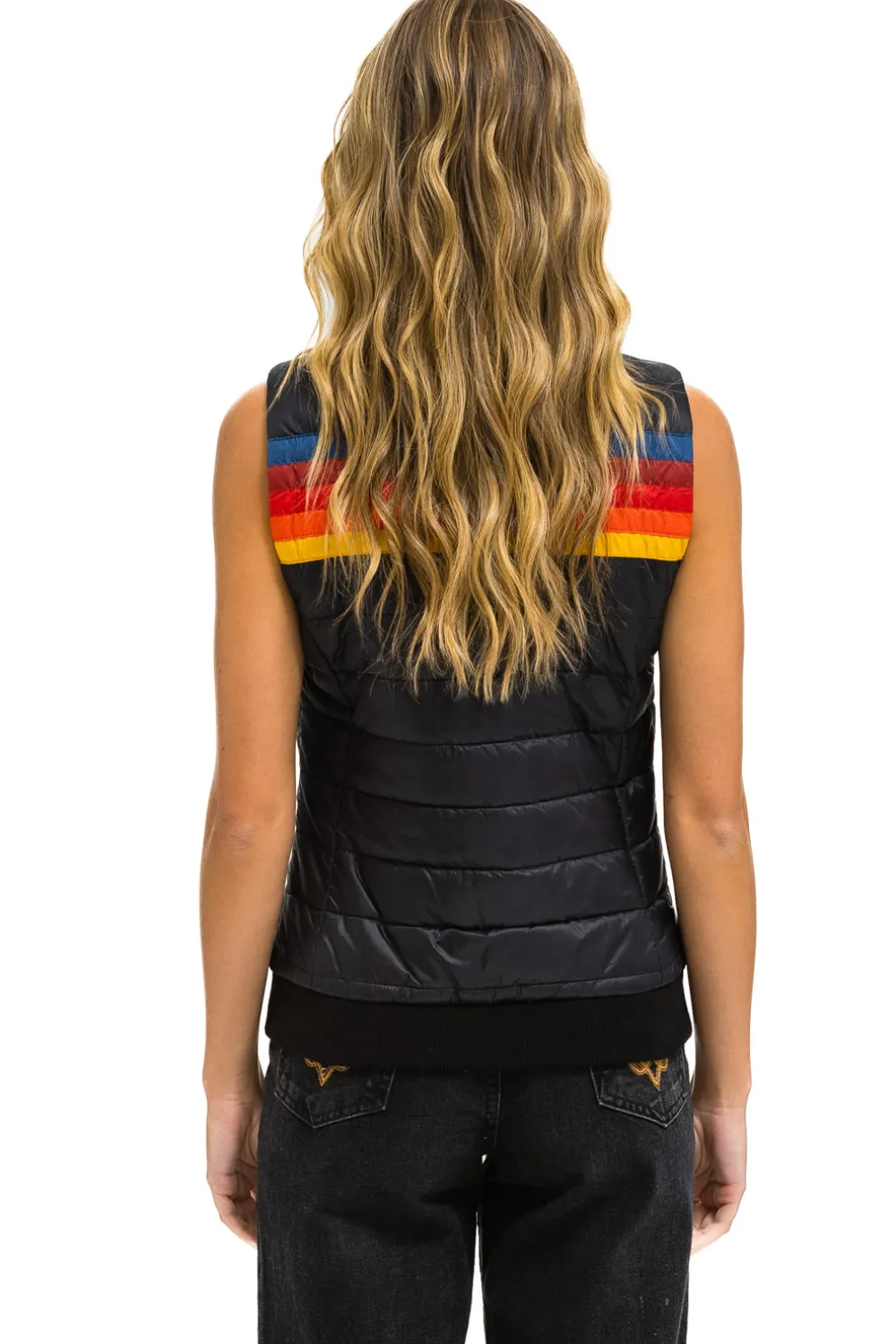 Vests | Aviator Nation WOMEN'S 5 STRIPE VEST - BLACK