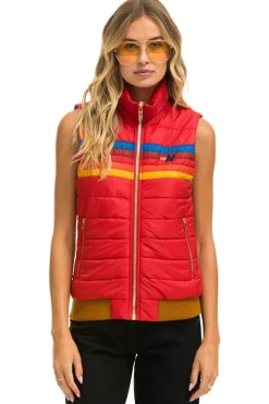 Vests | Aviator Nation WOMEN'S 5 STRIPE VEST - CHERRY