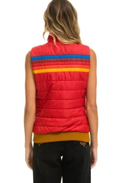Vests | Aviator Nation WOMEN'S 5 STRIPE VEST - CHERRY