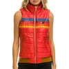 Vests | Aviator Nation WOMEN'S 5 STRIPE VEST - GLOSSY CHERRY GLOSSYCHERRY