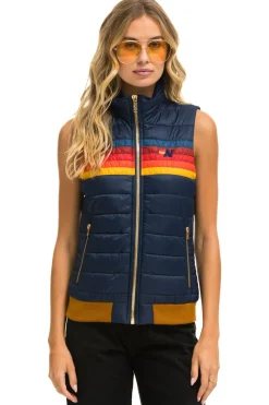 Vests | Aviator Nation WOMEN'S 5 STRIPE VEST - NAVY
