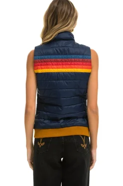 Vests | Aviator Nation WOMEN'S 5 STRIPE VEST - NAVY