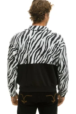 Sweatshirts | Aviator Nation FLEECE UNISEX HALF ZIP COLOR BLOCK JACKET - ZEBRA