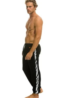 Sweatpants | Aviator Nation ZEBRA STRIPE SWEATPANTS - BLACK // ZEBRA BLACK//ZEBRA