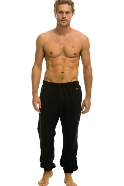 Sweatpants | Aviator Nation ZEBRA STRIPE SWEATPANTS - BLACK // ZEBRA BLACK//ZEBRA