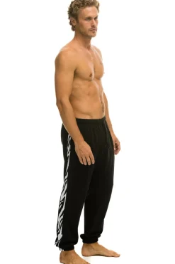 Sweatpants | Aviator Nation ZEBRA STRIPE SWEATPANTS - BLACK // ZEBRA BLACK//ZEBRA